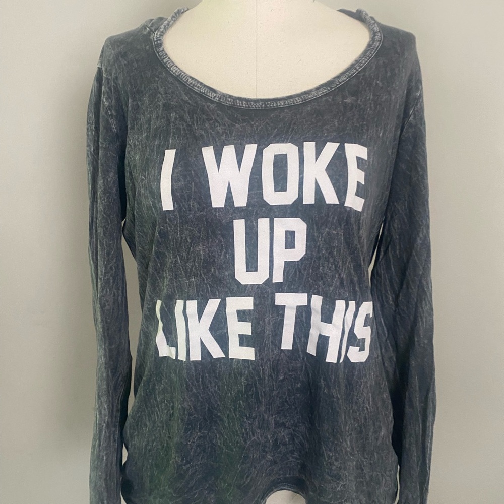 Gaze Gray Graphic Long Sleeve Hoodie